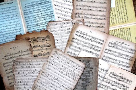 Vintage Music Scores Stock Image Image Of Overhead Manuscripts 43680121