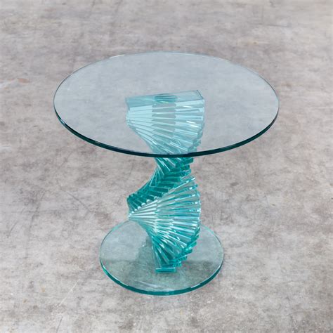 Elegant Ravello Spiral Glass Design Side Table Barbmama