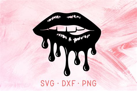 Dripping Lips SVG DXF PNG Files For Cricut Cutting Machines | Etsy