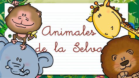 El material educativo preescolar facilita su desarrollo. Animales de la SELVA en ESPAÑOL para niños - YouTube