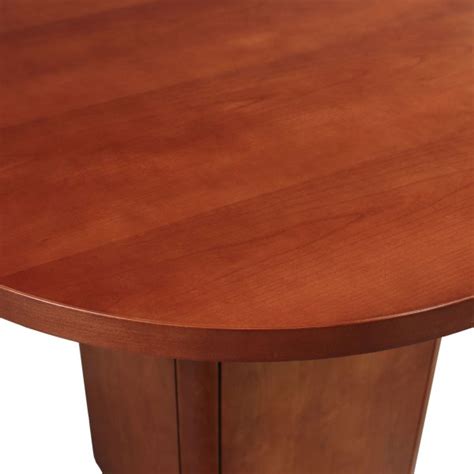 Steelcase Used 36 Inch Round Veneer Conference Table Walnut National