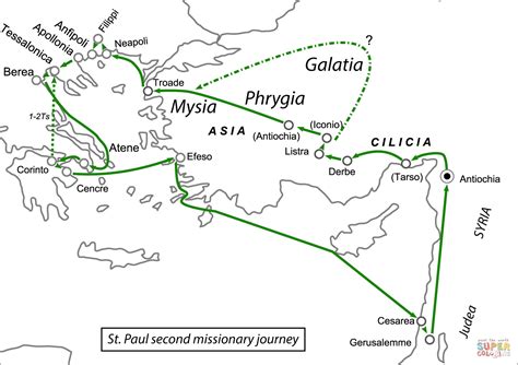 Map Of Pauls First Missionary Journey Maping Resources