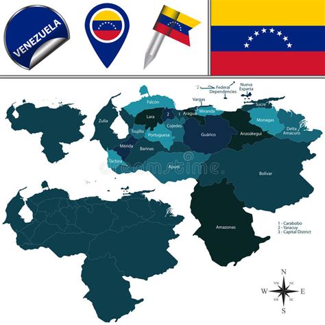 Map Of Venezuela Stock Vector Illustration Of Symbol 31159954