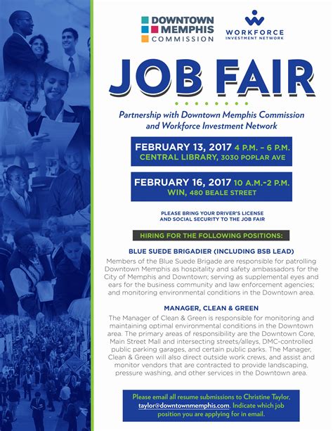 Job Fair Flyer Template Best Of Job Fair Hosted by Downtown Memphis