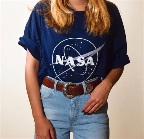 Authentic Vintage Nasa Space Oversized Cropped Tee Shirt Unisex Xl
