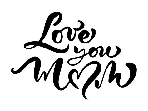 Love You Mom Vector Card 374678 Vector Art At Vecteezy