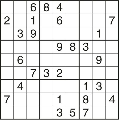Sudoku Worksheet Easy