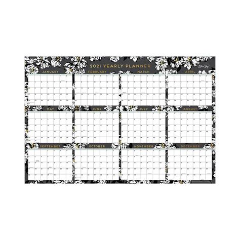 Free printable january 2021 calendar. 2021 Laminated Monthly Calendar | Baccara Dark | 24 x 36 ...