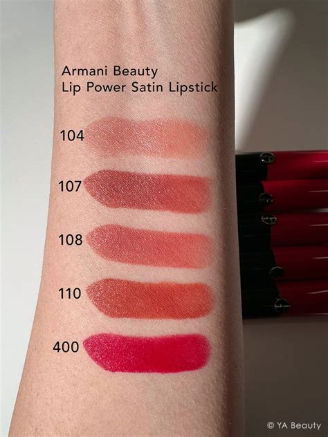 Armani Beauty Lip Power Long Lasting Satin Lipstick Review Ya Beauty