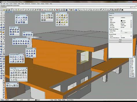 Design your room online free. create 3d house - part 2-2 - make 3d model in Rhino - YouTube