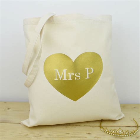 Personalised Mrs Wedding T Bag By Andrea Fays