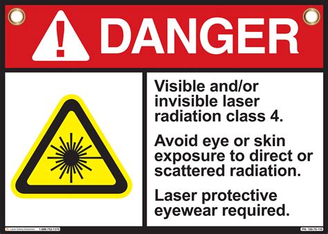 Class 4 Laser Safety Sign Ansi Standard