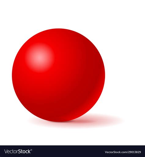 Red Sphere 3d Geometric Shape Royalty Free Vector Image