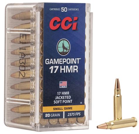 CCI Gamepoint 17 HMR 20 Grain JSP Ammo Plinkers AmmoShop Plinkers Ammo