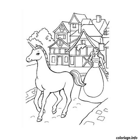 Coloriage barbie a cheval  JeColorie.com