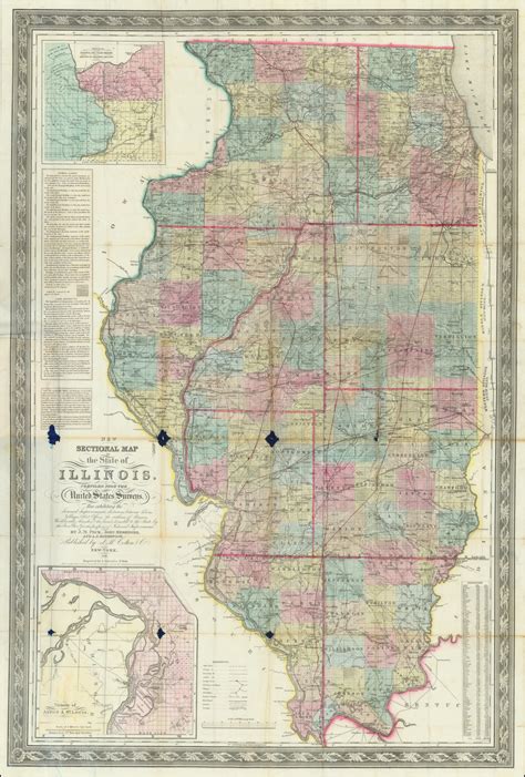 New Sectional Map of the State of Illinois. Compiled From The United 