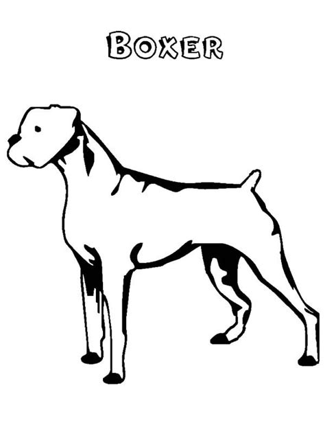 Boxer Dog Coloring Pages | Best Place to Color