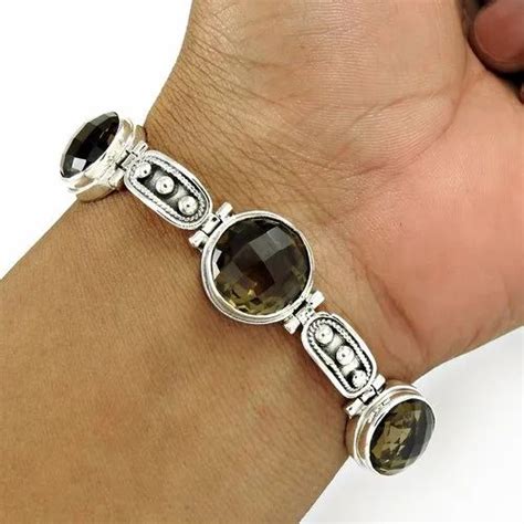 925 Sterling Silver Smoky Quartz Bracelet 532 Gm At Rs 542109piece