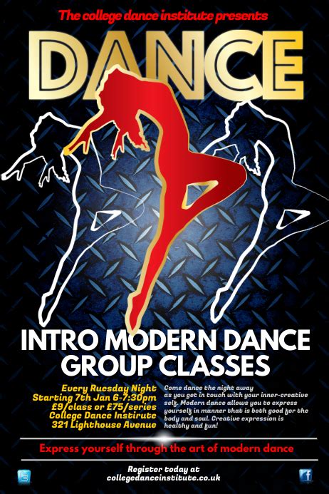 Dance Poster Template Postermywall