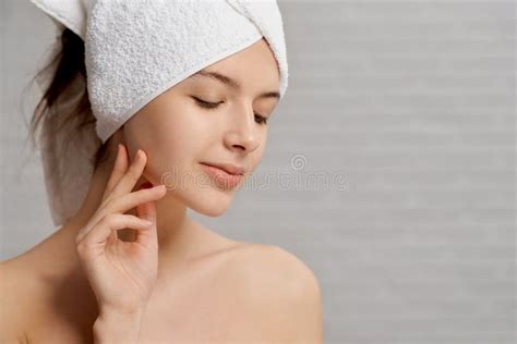 Delicate Girl Posing After Shower In Morning Stock Image Image Of Perfect Delicacy 166517741