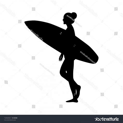 Surfboard Silhouette Vector At Vectorified Com Collection Of Surfboard Silhouette Vector Free