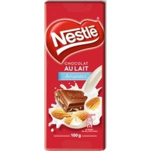 Nestlé tablette de chocolat au lait amande 100g Courses à Domicile