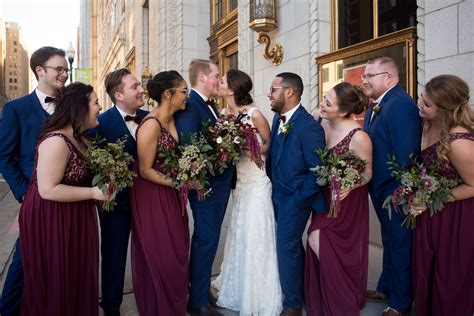 Wedding Party Photo Navy Blue And Burgundy Wedding Party Photos