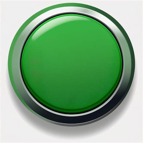 Premium Photo Green Button Isolated On White Background