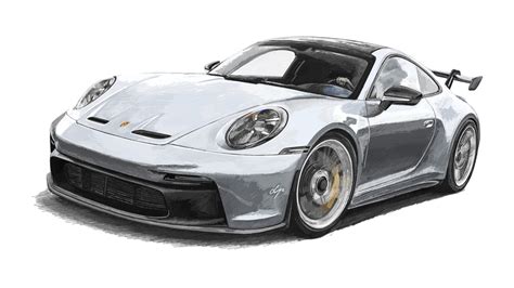 Quick Sketch Of The Porsche 992 Gt3 Drawn In Procreate Took About 8