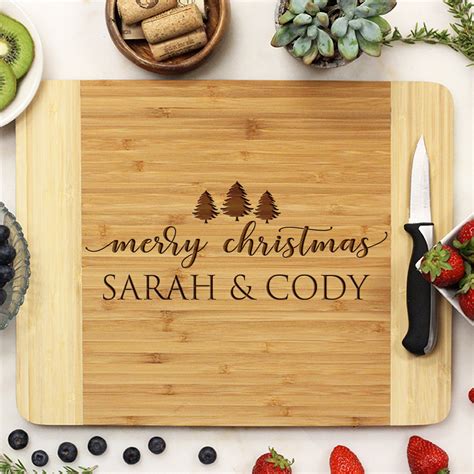 Christmas Cutting Board Custom Engraved Cutting Board For The Holiday