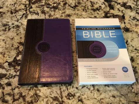 New Mev Thinline Reference Bible Modern English Version Leather Violet