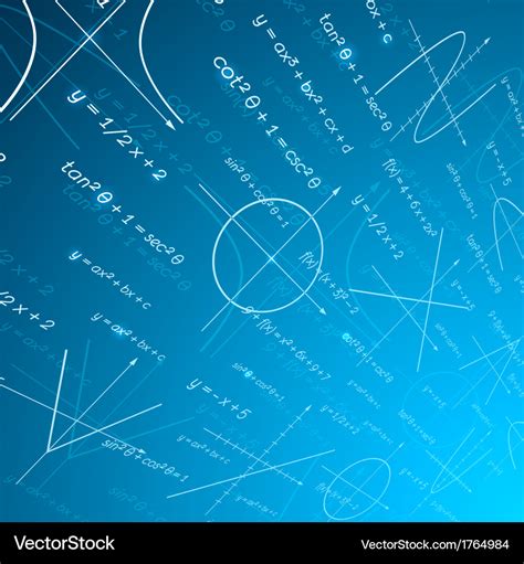 Mathematics Perspective Background Royalty Free Vector Image