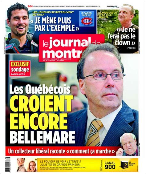 Newspaper Le Journal De Montréal Canada Newspapers In Canada Fridays Edition September 17
