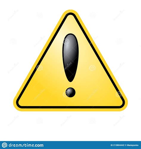 Caution Yellow Triangle Sign Illustration Stock Vector Illustration