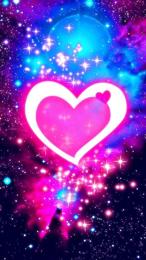 Cute Galaxy Heart Pink Heart Wallpaper Heart Wallpaper Hd Cute