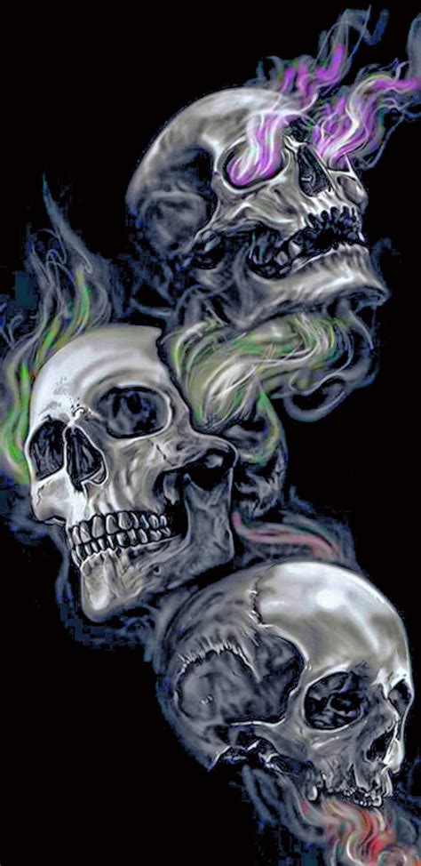 Pin By Katie Santos On Wallpapers Skull Artwork Evil Skull Tattoo