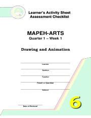 Mapeh Arts Grade Q Week Pdf Learner S Activity Sheet Assessment