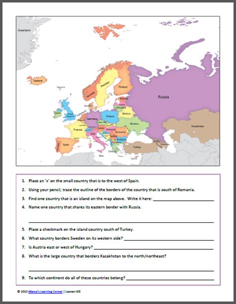 Maps And The Globe Worksheet Packet For 1st 3rd Graders Mamas