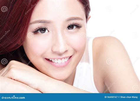 Charming Woman Smile Face Stock Image Image Of Fashion 56450167