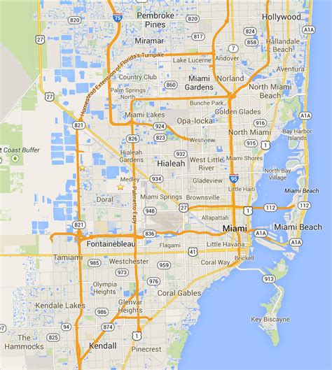 Mapa De Miami Florida Mapa Região
