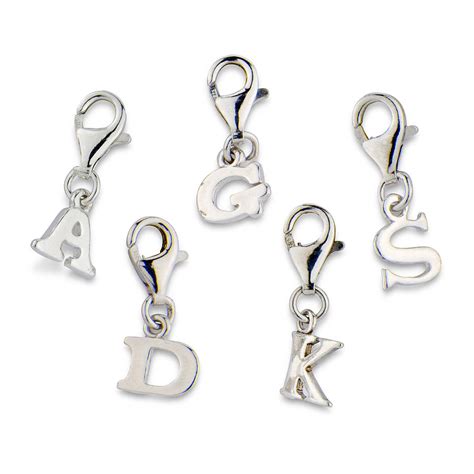 Sterling silver is an alloy. Sterling Silver Initial Charms By Argent Of London ...