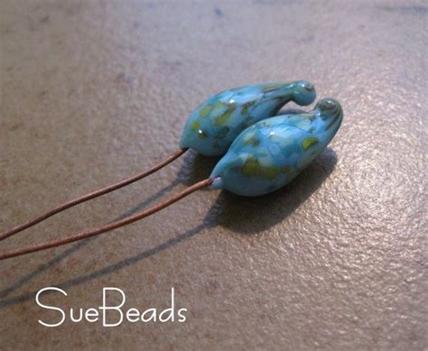 Turquoise Ocean Glass Headpins Copper Wire Suebeads Etsy Ocean