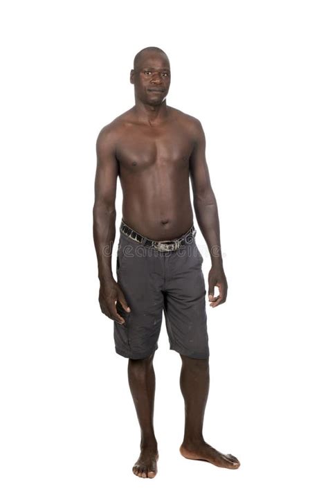 Hombre Negro Joven Con El Cuerpo Superior Desnudo Foto De Archivo