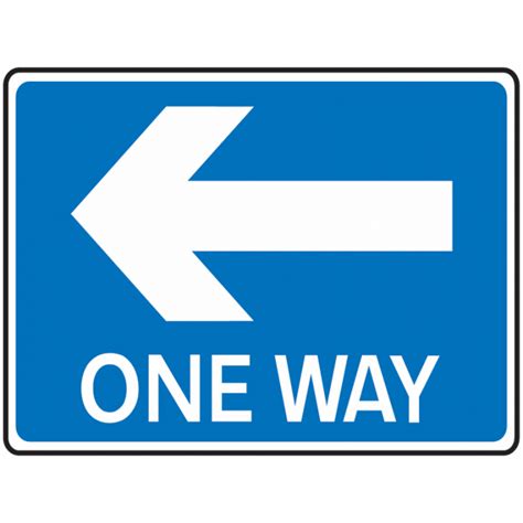 One Way Arrow Left Signs One Way Arrow Left Signage