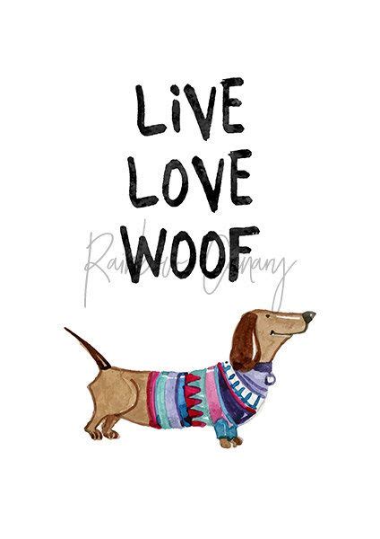 Dachshund Art Dog Lover Print Funny Pet Poster Quote Printable