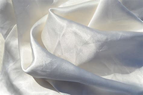 Smooth Elegant White Silk Or Satin Luxury Cloth Texture Can Use As