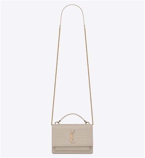 Saint Laurent Powder Pink Croc Sunset Bag Blogger Armoire Atelier