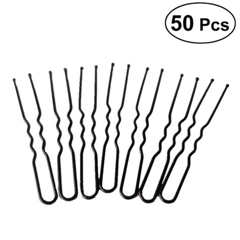 50pcs U Shaped Bobby Hair Pins Black Metal Hair Pins For Buns Updo Hairstyles Ebay