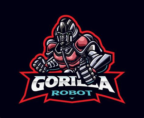 Gorilla Robot Mascot Logo Design Stock Illustration Illustration Of
