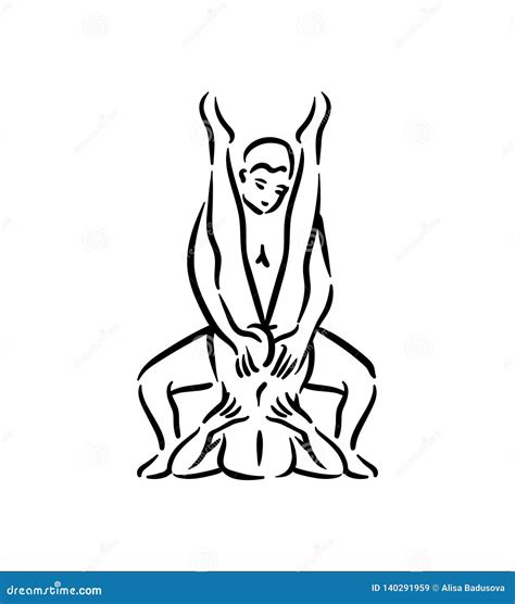 Kama Sutra Sexual Pose Sex Poses Illustration Of Man And Woman On White Background Stock Vector